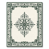 Ornate Green Medallion Persian Rug