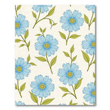 Vintage Blue Daisy Floral Area Rug