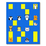 Cute Cartoon Zoo Animals Kids Area Rug