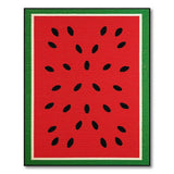 Watermelon Slice Fruit Pattern Multi-color and Patterns Area Rug