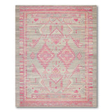 Pink Pink Grey Southwestern Geometric Area Rug