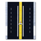 Airplane Runway Geometric Area Rug