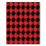 Red Bold Red Black Houndstooth Area Rug