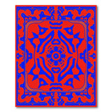 Vibrant Red Blue Ornate Persian Area Rug