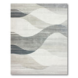 Grey Abstract Wave Abstract Area Area Rug