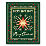 Merry Christmas Holiday Starburst Area Rug