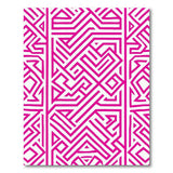 Geometric Modern Pink Bold Pink Geometric Maze Area Rug