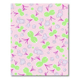 Whimsical Pink Lily Pad Bunny Kids Area Rug