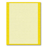 Vibrant Yellow Border Textured Area Rug