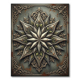 Distressed Vintage Grey Mandala Area Rug