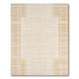 Beige Framed Grid Area Rug