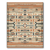 Orange Orange Southwestern Geometric Area Rug