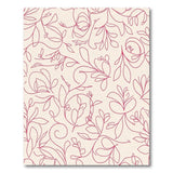 Floral Vintage Delicate Pink Floral Line Art Area Rug