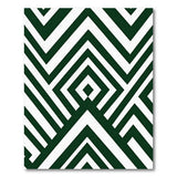 Emerald Green Geometric Zigzag Area Rug
