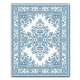 Exquisite Blue Floral Persian Area Rug