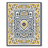 Gold Geometric Modern Area Rug