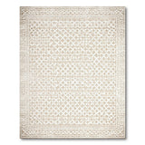 Distressed Beige Lattice Geometric Area Rug