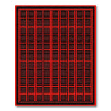 Geometric Modern Red Bold Red Black Geometric Grid Area Rug