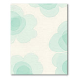 Teal Watercolor Floral Area Rug