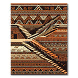 Tribal Stepped Pyramid Geometric Area Rug