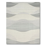 Grey Grey Abstract Wave Area Rug
