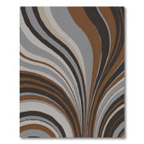 Brown and Tan Abstract Brown Wave Area Rug