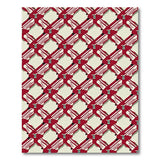 Red Geometric Modern Red Geometric Lattice Area Rug