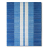 Navy and Sky Blue Striped Coastal Rug