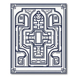 Intricate Geometric Architectural Line Art Rug