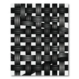 Geometric Modern Black White Woven Geometric Area Rug