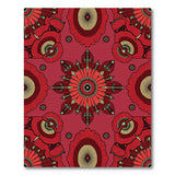 Bold Red Floral Mandala Area Rug