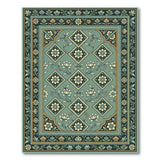 Teal Lotus Floral Persian Area Rug