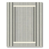Black White Striped Woven Geometric Area Rug