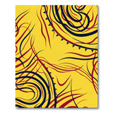 Vibrant Yellow Swirl Geometric Area Rug