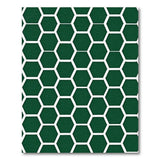 Green Emerald Green Hexagon Geometric Area Rug