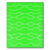 Vibrant Green Wavy Geometric Area Rug
