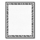 Modern Grey Diagonal Stripe Border Rug