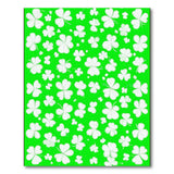 Whimsical White Shamrock Green Area Rug