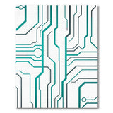 Teal Circuitry Geometric Area Rug
