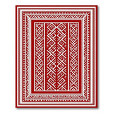 Red Heritage Tribal Geometric Rug