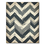 Distressed Chevron Grey Area Rug