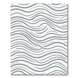 Fluid Grey Waves Area Rug