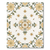 Floral Vintage Beige Area Rug