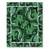 Abstract Area Vibrant Green Swirl Abstract Area Rug