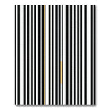 Barcode Stripe Black White Area Rug