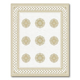 Gold Mandala Floral Persian Area Rug