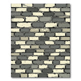 Grey Distressed Brick Wall Area Rug