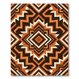 Orange Bold Orange Geometric Zigzag Area Rug