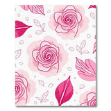 Swirling Pink Roses Floral Area Rug
