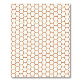 Orange Hexagon Geometric Modern Area Rug